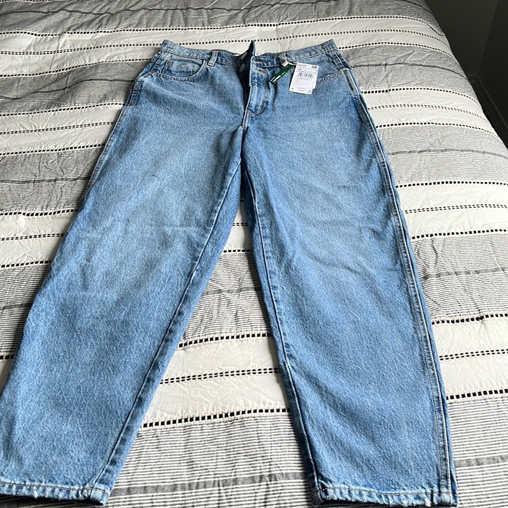 Tapered high waist Mango blue jeans